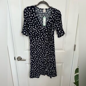 Navy blue midi dress